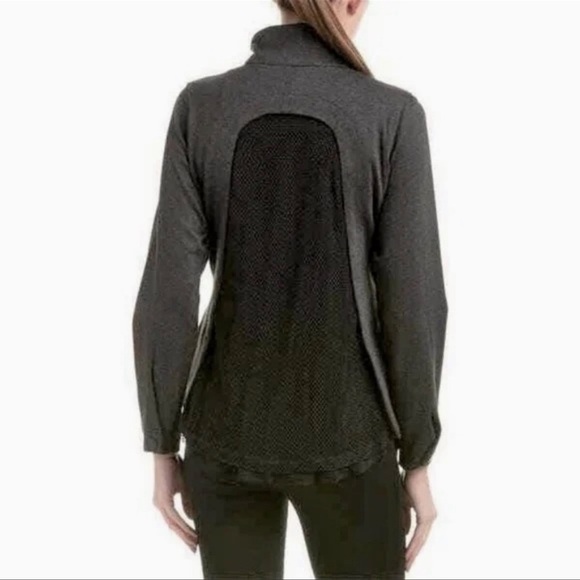 CABI Love Carol Mesh Back Jacket Gray & Black Outerwear Versatile #3184 Medium - Picture 3 of 9